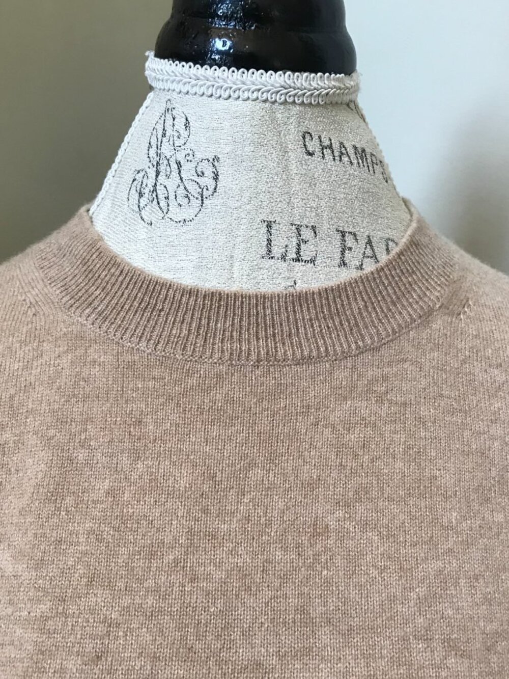 JCrew Classic Cashmere Sweater Womens Small Tan Brown Crew Neck Long Sleeve Knit - Picture 5 of 12